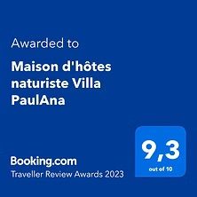 Villa PaulAna chambres d'hôtes naturistes Cap d'Agde, Booking notation Villa